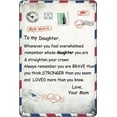 thumbnail image 1 of to My Daughter from Mom Vintage Tin Sign Letter Printed Rustic Sign Dad Mom for Daughter's Air Mail Sign Positive Encourage and Love Daughter's Wall Art Gift Birthday Gift 12x8 inches, 1 of 7