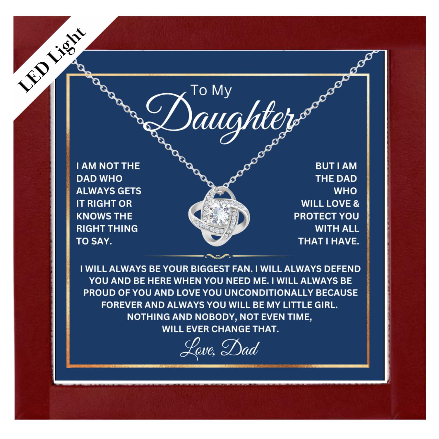 Image showcasing To My Daughter Necklace From Dad, Father Daughter Necklace, Graduation ...