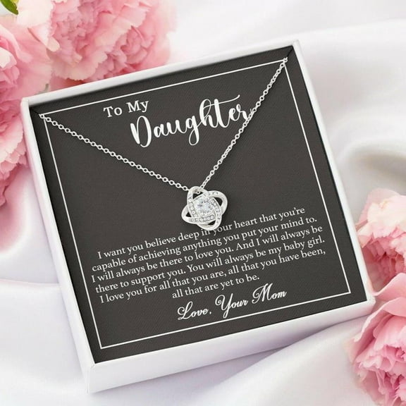 To My Daughter Necklace, Daughter and Father Necklace, Daughter Gift from Mom, Daughter Necklace Gift Necklace Luxury Jewelry Necklaces styles On Birthday, Xmas, Anniversary