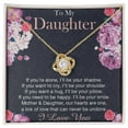 thumbnail image 1 of To My Daughter Necklace Gift From Mom, Daughter , Gifts to Daughter, Daughter Necklace, Daughter Birthday Jewelry - Love Knot Necklace - Message Card & Gift Box, 1 of 5