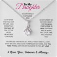 thumbnail image 1 of To My Daughter Necklace from Mom, 925 Sterling Silver Jewelry with Sentimental Message Card, Ideal for Birthday, Graduation, or Christmas Gifts for Adult Daughters, Ready-to-Gift in Luxury Box, 1 of 7