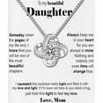 thumbnail image 1 of Daughter Necklace From Mom Mother 925 Sterling Silver Mother To Daughter Gifts Graduation Christmas Birthday Gifts With Heartfelt Message & Lighted Box, 1 of 5