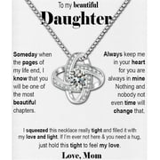 Daughter Necklace From Mom Mother 925 Sterling Silver Mother To Daughter Gifts Graduation Christmas Birthday Gifts With Heartfelt Message & Lighted Box