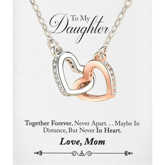 Daughter Necklace From Mom Mother 925 Sterling Silver Mother To Daughter Gifts Graduation Christmas Birthday Gifts With Heartfelt Message & Lighted Box