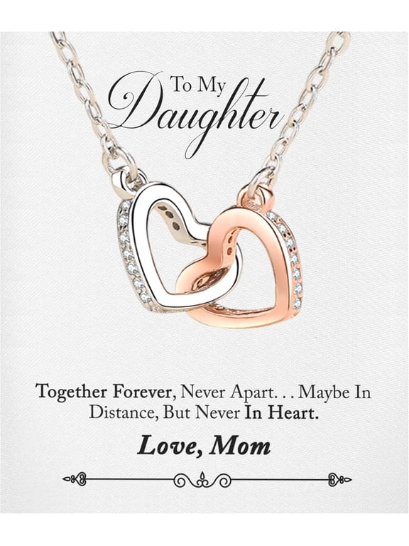Daughter Necklace From Mom Mother 925 Sterling Silver Mother To Daughter Gifts Graduation Christmas Birthday Gifts With Heartfelt Message & Lighted Box