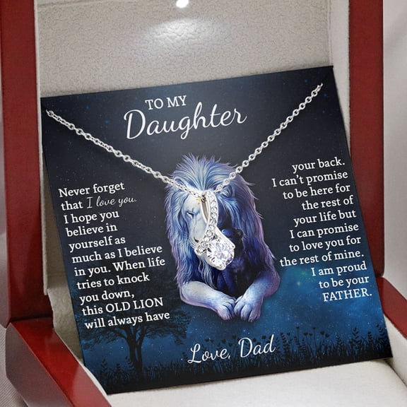 Daughter Necklace, To My Daughter Never Forget That I Love You, Necklace for Daughter Alluring Beauty Necklace - TGV