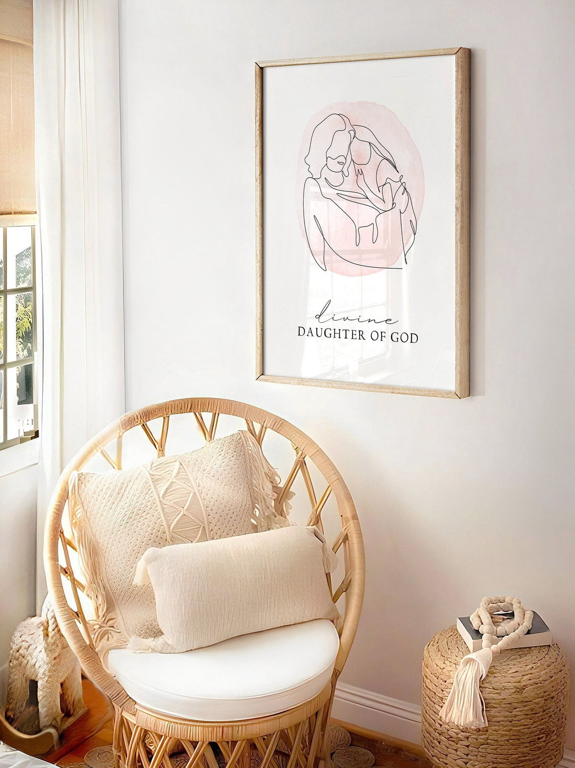 Daughter Of God King Christian Girls Room Pink Nursery Bible Verse Wall ...