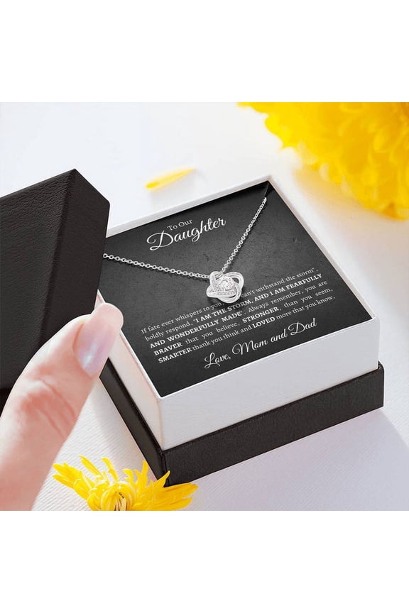 Daughter | Pslm 139:14 Our Storm Love Knot Necklace Standard Box