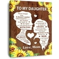 thumbnail image 1 of To My Daughter Saying Canvas Wall Art, Daughter Believe in Yourself Canvas Poster Print for Daughter Bedroom Living Room Dorm Wall Decor, Daughter Birthday Gifts from Mom, 1 of 6