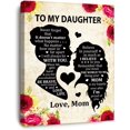 thumbnail image 1 of To My Daughter Saying Canvas Wall Art, Daughter Never Forget That Canvas Poster Print for Daughter Bedroom Living Room Dorm Wall Decor, Daughter Birthday Gifts from Mom, 1 of 6