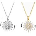 thumbnail image 1 of To My Daughter - Sunflower Fidget Necklace, You are My Sunshine Rotating Necklace, Spinning Sunflower Necklace Pendant, Daisy Flower Anxiety Necklace Jewelry for Women, 1 of 9