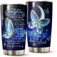 thumbnail image 1 of Daughter Tumbler - Gifts For Daughter On Mothers Day, Christmas - Daughter Cup - To My Daughter Coffee Mug - Gifts for Daughter From Mom, Mother - Butterfly Daughter Tumbler, 1 of 7