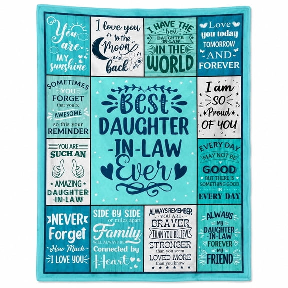 Daughter-in-Law Fleece Throw Blanket, Soft 280 Gsm Polyester, Sentimental Gift for Daughter