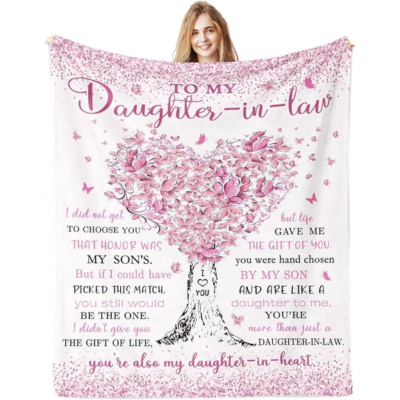 Daughter in Law Gifts, Daughter in Law Birthday Gifts from Mother in Law, Best Mothers Day for Future DIL Blanket 60"x 50"