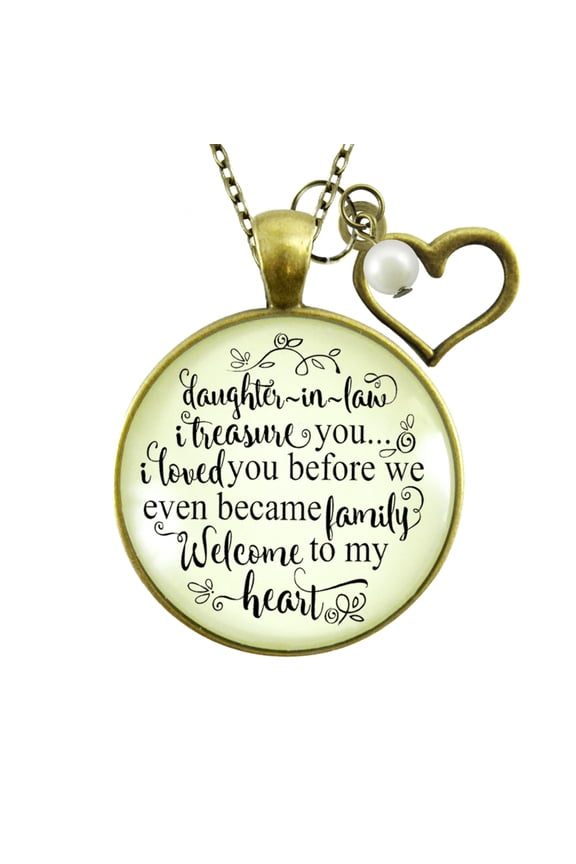 Daughter in Law Gutsy Goodness Bronze Metal Necklace Treasure You Love Family Adult Female Jewelry