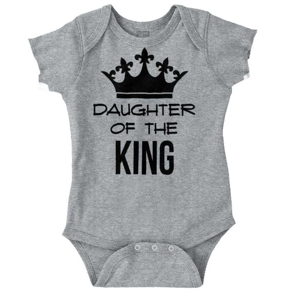 Daughter of the King Daddy Girl Tiara Bodysuit Jumper Girls Infant Baby Brisco Brands 18M