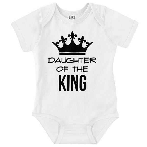 Daughter of the King Daddy Girl Tiara Bodysuit Jumper Girls Infant Baby Brisco Brands 24M