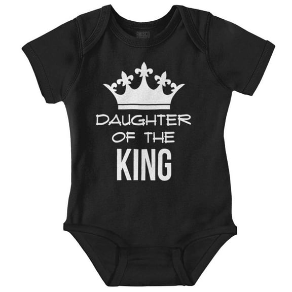 Daughter of the King Daddy Girl Tiara Bodysuit Jumper Girls Infant Baby Brisco Brands 6M