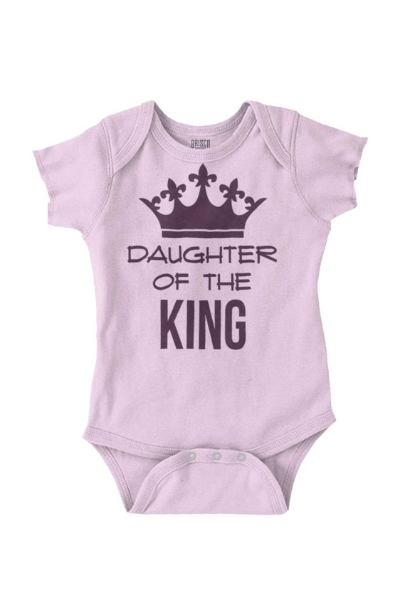 Daughter of the King Daddy Girl Tiara Bodysuit Jumper Girls Infant Baby Brisco Brands 6M