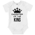 thumbnail image 1 of Daughter of the King Daddy Girl Tiara Bodysuit Jumper Girls Infant Baby Brisco Brands 6M, 1 of 6