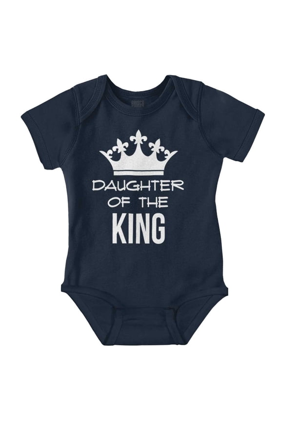 Daughter of the King Daddy Girl Tiara Bodysuit Jumper Girls Infant Baby Brisco Brands 6M
