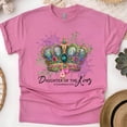 thumbnail image 1 of Daughter of the King T-Shirt – Crown Graphic Christian Tee for Women, Heliconia, Size M, 1 of 6
