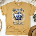 thumbnail image 1 of Daughter of the King T-Shirt – Royal Blue Crown Scripture Graphic Tee, Gold, Size M, 1 of 6