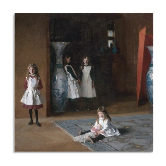 The Daughters of Edward Darley Boit 1882 Prints By John Singer Sargent Paintings Art Poster Posters Wall Art Painting Canvas Gift Living Room Prints Bedroom Decor Poster Artworks 20x20inch(50x50cm)