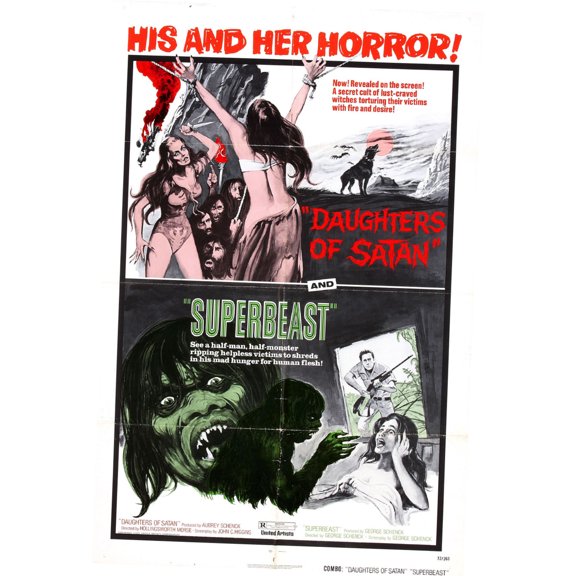 Daughters Of Satan Movie Poster Metal Sign 8Inx 12In Print On Metal 8x12 Square Adults Best Posters