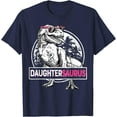 thumbnail image 1 of Daughtersaurus T rex Dinosaur Funny Daughter Saurus Family Unisex T-Shirt for Men Women Kids,Navy Color,Size 5/6, 1 of 5