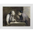 thumbnail image 1 of Daumier, Honore 32x24 White Modern Wood Framed Museum Art Print Titled - Two Drinkers, 1 of 4