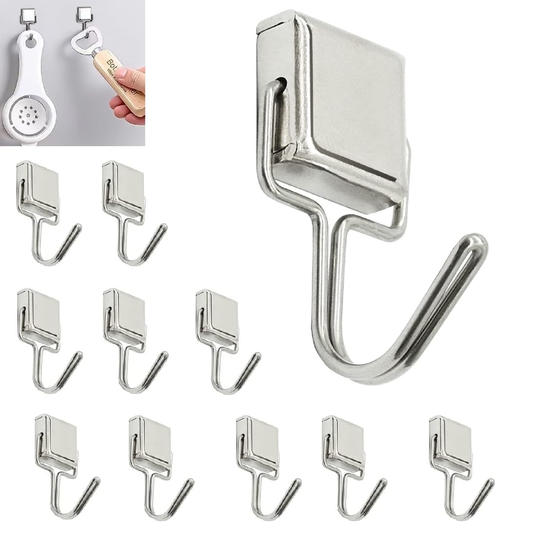 Daupanzees 10 Pack Mini Hooks, Super Strong Hooks for