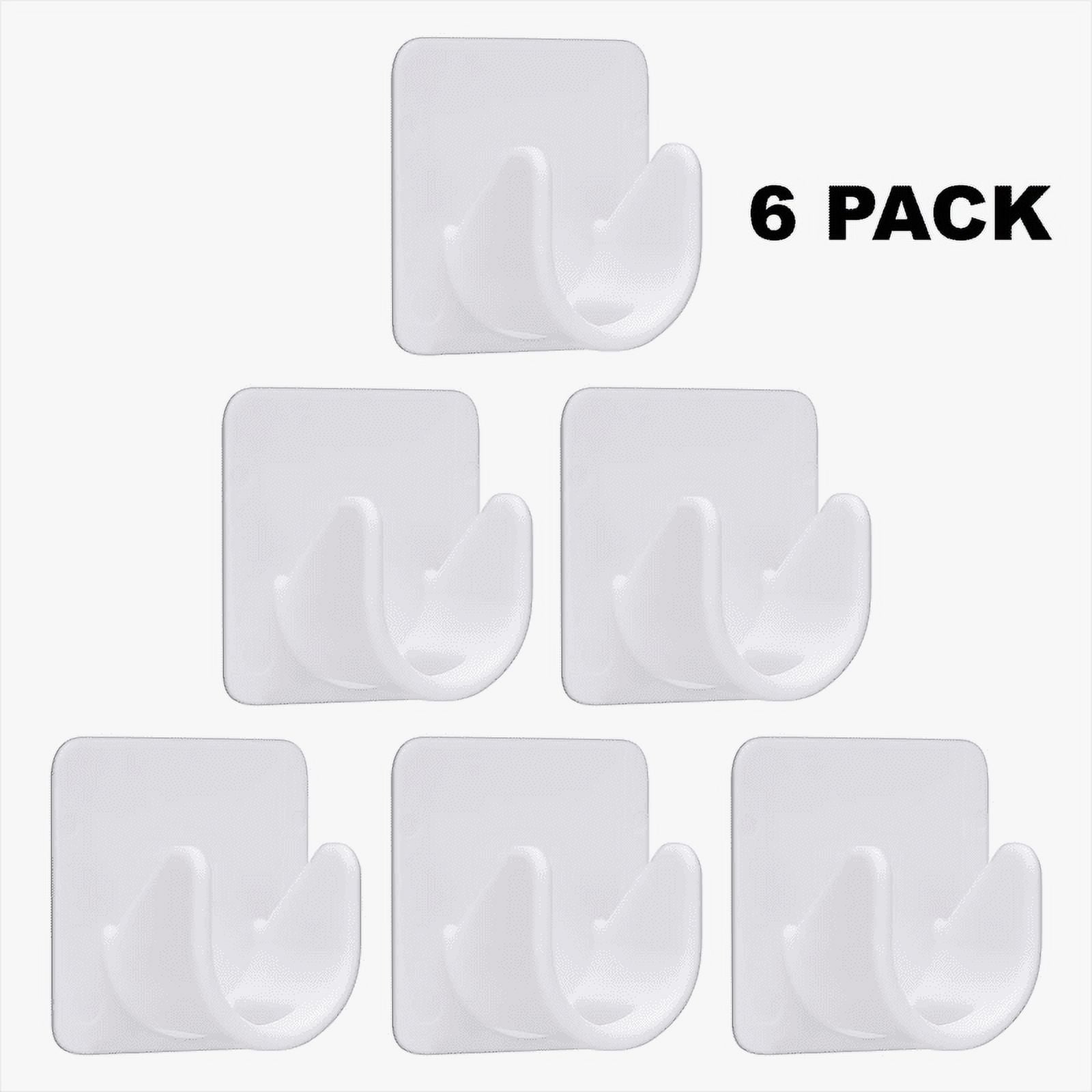 Daupanzees 6 PCS Adhesive Shower Curtain Rod Holder, Transparent No