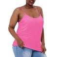 thumbnail image 1 of Daupanzees Plus Size Camis for Women Built-in-bra Yoga Tank Tops Workout Athletic Lightweight Solid Camisole Adjustable Strap, 1 of 8