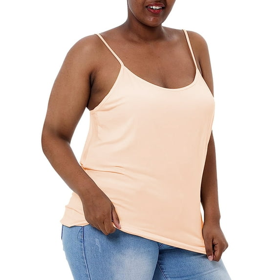 Daupanzees Plus Size Camis for Women Built-in-bra Yoga Tank Tops Workout Athletic Lightweight Solid Camisole Adjustable Strap