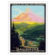 thumbnail image 1 of Dauphiné France - Saint-Pierre de Chartreuse - Peak of Chamechaude - PLM - Vintage Railroad Travel Poster by Roger Soubie c.1950s - Bamboo Fine Art 290gsm Paper Print (Unframed) 24x32in, 1 of 4