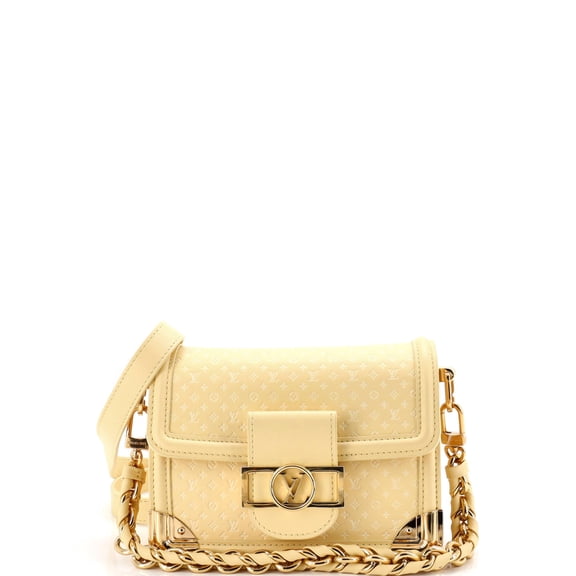 Dauphine Shoulder Bag Nanogram Embossed Leather Mini By Rebag