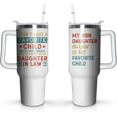 thumbnail image 1 of Dauther In law Gifts|Mother In Law Gifts|Father In Law Gifts|40oz Stainless Steel Tumbler With Handle Lid And Straw|Birthday,Christmas,Thanksgiving Gifts For Dauther In law,Mother In Law,Father In Law, 1 of 1