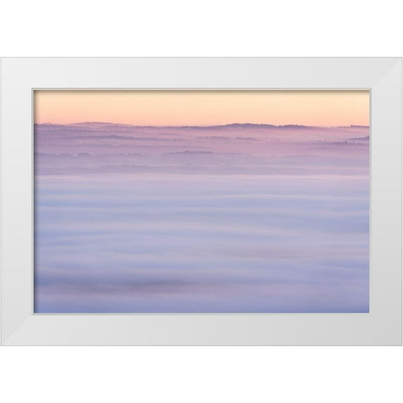 Dautlich, Nick 24x17 White Modern Wood Framed Museum Art Print Titled - Mist Ripples I