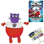 Dav Pilkey Dog Man Big Jim Begins Gift Set includes Hardcover Book #13, Commander Cupcake Plush, and Comic Starter Booklet Encourages Working Together, Bravery, Imagination, and Humor