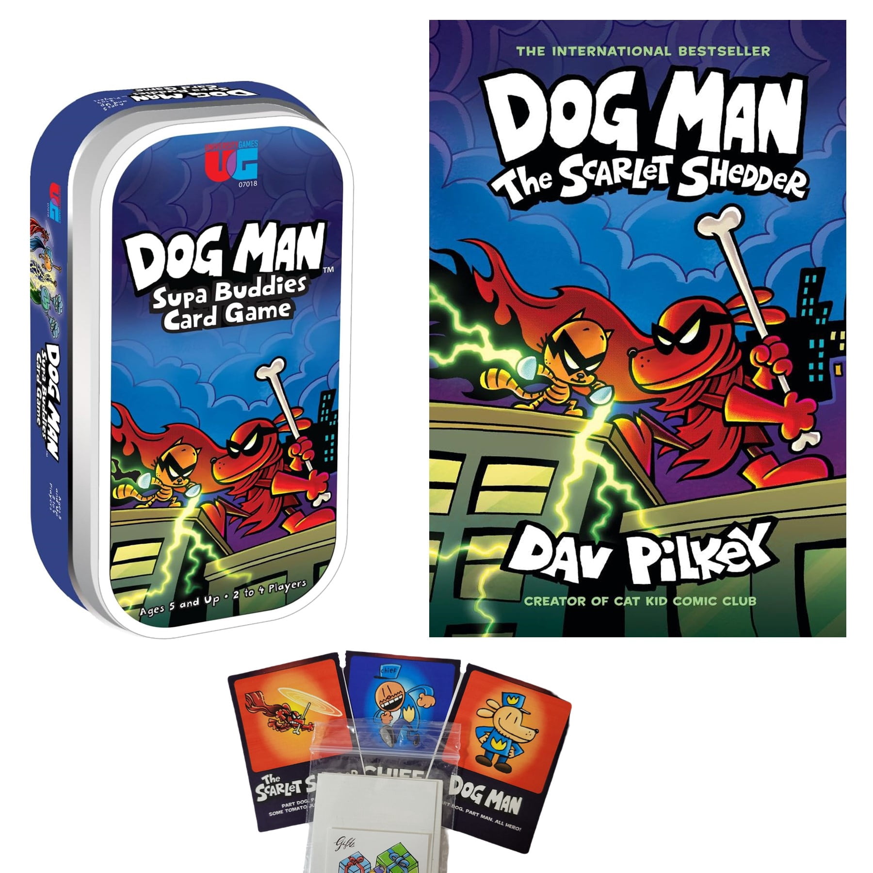 Dav Pilkey Dog Man The Scarlet Shedder Gift Set includes Hardcover Book ...