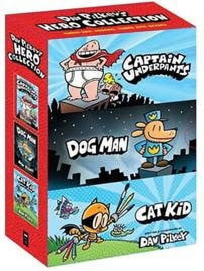 Dav Pilkey's Hero Collection: 3-Book Boxed Set (Captain Underpants #1, Dog Man #1, Cat Kid Comic Club #1) (Hardcover)