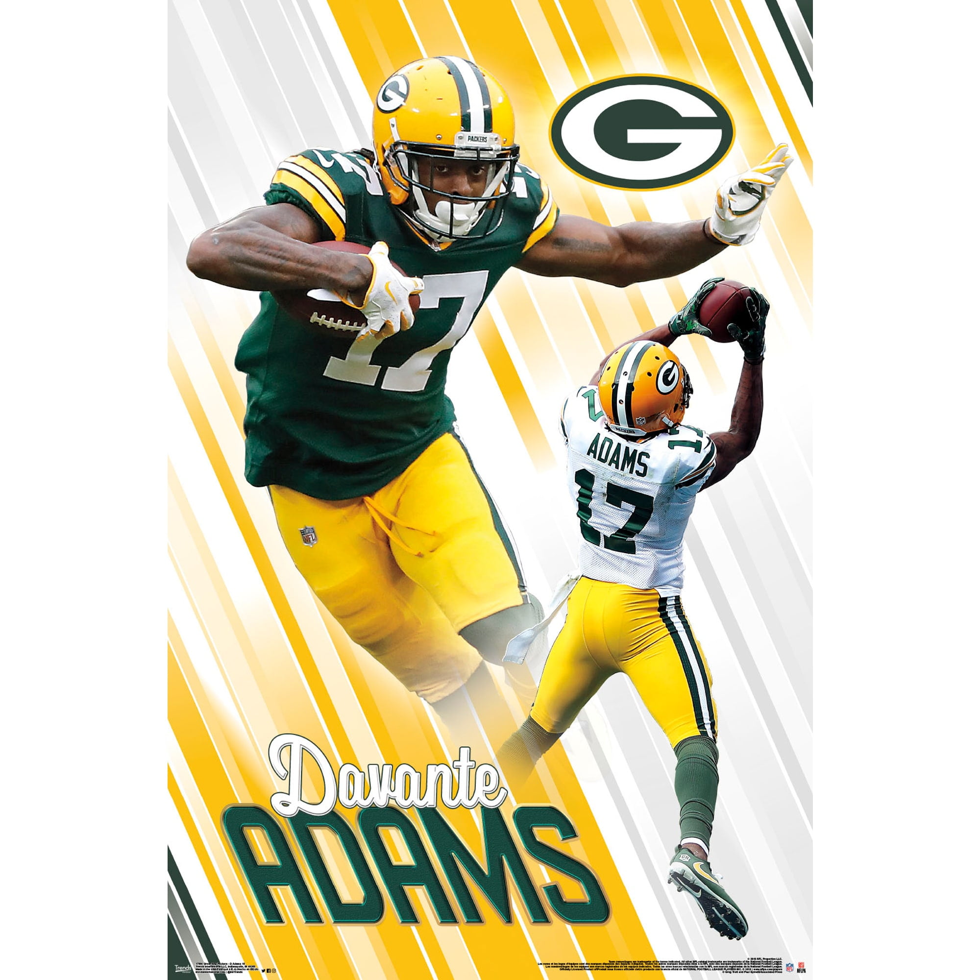 NFL Green Bay Packers - Davante Adams 18 Wall Poster, 22.375 x 34 