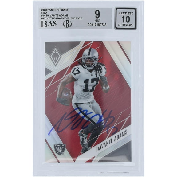 Davante Adams Las Vegas Raiders Autographed 2022 Panini Phoenix Red #44 #/250 Beckett Fanatics Witnessed Authenticated 9/10 Card - Fanatics Authentic Certified