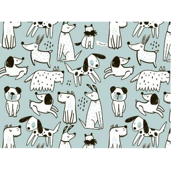 Davanti Pet Lovers Antibacterial Vinyl Pet Mat, Dog Life 15"x19"