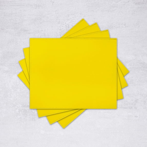 Davanti Placemats - Classic Mod Rect Aubrey Yellow - Set of 4