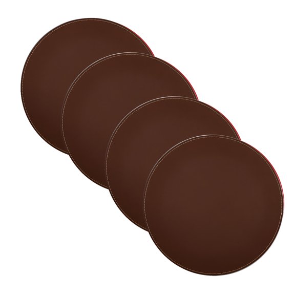 Davanti Placemats - Essentials Rnd Dark Pecan (Brown) - Set of 4