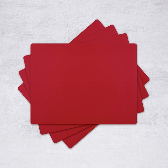 Davanti Placemats - Novotela Shimmer Rect. American Red - Set of 4