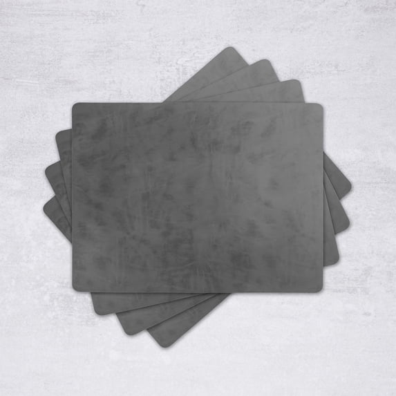 Davanti Placemats - Vegan Leather Stone Blonde Tobacco (Lt Brown) - Set of 4