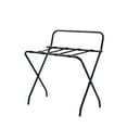 thumbnail image 1 of Davao Black Metal High-Back Folding Luggage Rack with Nylon Straps, 1 of 2